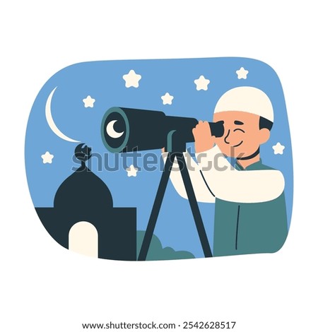 Night Sky Observation with Telescope