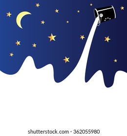 Night sky. Paintwork
