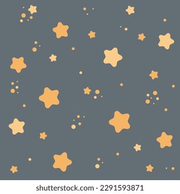 Night sky pattern. Stars on blue background.