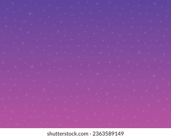 cielo nocturno con gradaciones violetas llenas de estrellas.ilustración vectorial.diseño de fondo