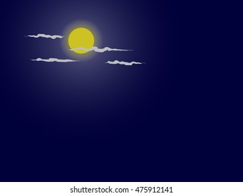 Night sky scene with copy space for halloween background.