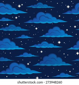 Night sky seamless background 2 - eps10 vector illustration.