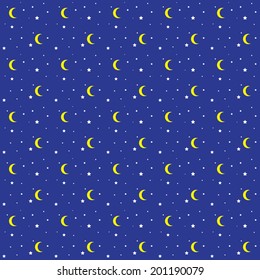 Night sky seamless pattern ,vector eps10
