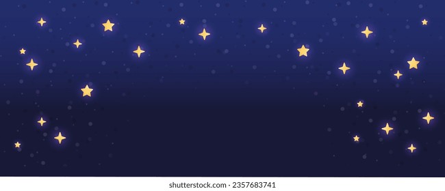Night sky with shining stars. Empty nature background
