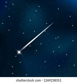 night sky shooting star