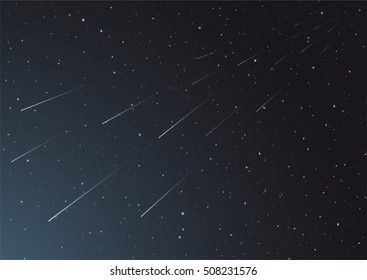 night sky with shooting star