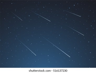 night sky with shooting star