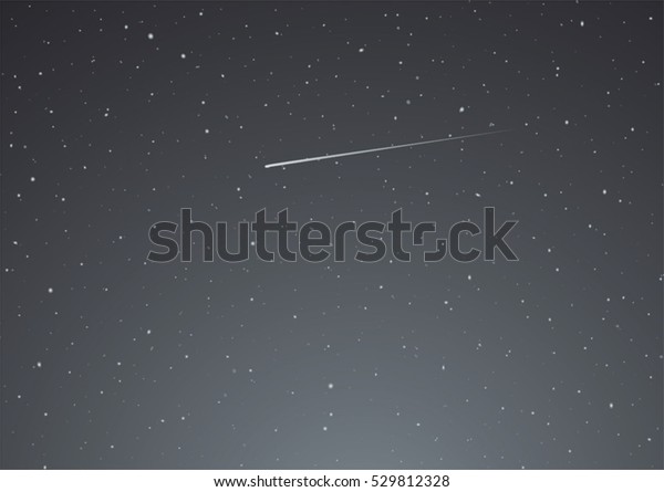 Night Sky Shooting Star Stock Vector (Royalty Free) 529812328