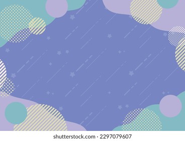 Night sky of shooting stars background with memphis style design, vector illustration eps8 graphic