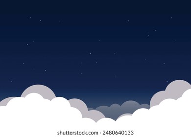 fondo de Ilustración vectorial simple del cielo nocturno