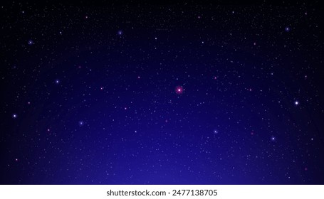 Night Sky Space Background With Star Galaxy, Ramadan Starry Blue Purple Cloud And Light, Dark Outer Universe With Sparkle, Milky Shine, Cosmic Fantasy Scene For Islamic Celebration Banner And Design