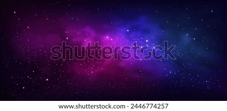 Night Sky, Space background stars. starry blue universe, nebula pink planet, cloud color, dark abstract sparkle, magic fantasy field, light milky outer cosmic Earth, Neptune and Mars