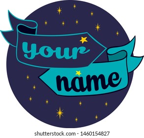 Night sky space dreaming logotype