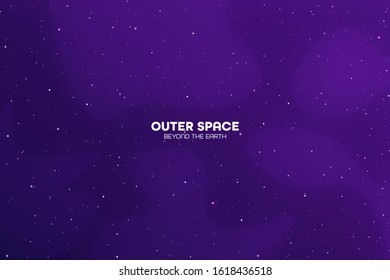 Night sky. Space futuristic colorful background. Solar system, galaxy and universe exploration. Vector illustration.