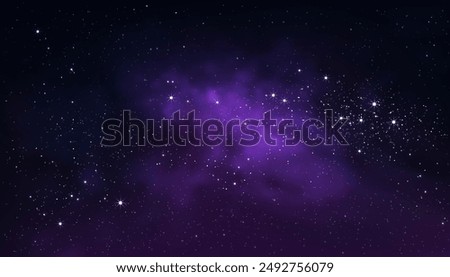Night sky, Space Starrry Night Sky Background,Star field with light in blue,purple,Nature Galaxy abstract cloud with Nebula,Universe filled and Milky Way,Horizon banner colorful fantasy cosmos,stardust