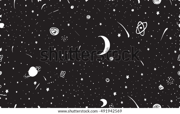 Image Vectorielle De Stock De Ciel De Nuit Espace Avec