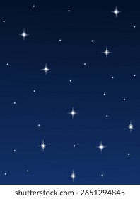 Céu noturno com fundo de estrelas cintilantes