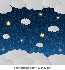 night sky with star