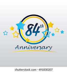 night sky and star themes 84th anniversary for kids, business, and various events,
