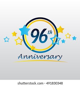 night sky and star themes 96th anniversary for kids, business, and various events,