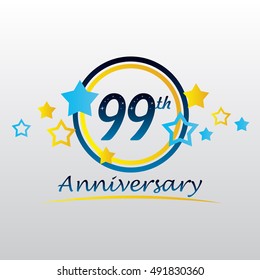 night sky and star themes 99th anniversary for kids, business, and various events,