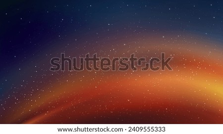 Night Sky Starry, Islamic background with Universe Space of Galaxy with Milky Way landscape,Vetor symbol islamic religion with twilight sky for Eid al Adha,Eid al fitr,Mubarak,Ramadan Kareem banner