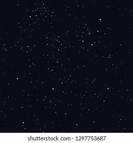 Night sky starry seamless pattern black