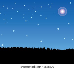 Night sky with stars