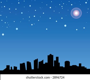 Night sky with stars