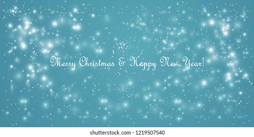  night sky stars  background merry christmas happy new year concept horizontal flat greeting card vector illustration