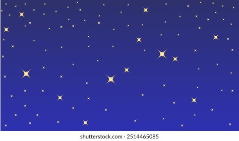 Night sky with stars background vector design. Wallpaper design