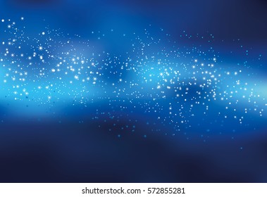 night sky stars concept vector illustration for background. simple stylized abstract cosmos universe backdrop