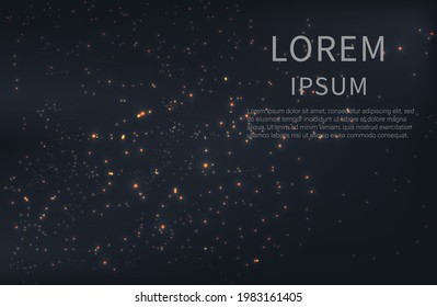 
night sky with stars. galaxy of stars. modern banner. vector illustration