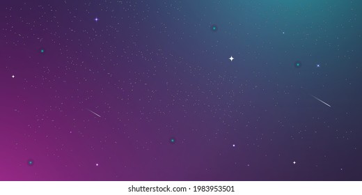 night sky with stars and moon. paper art style. Dreamy background with moon stars and clouds, abstract fantasy background. Half moon, stars and clouds on the dark night sky background. 