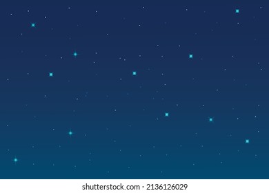 night sky with stars and moon. paper art style. Dreamy background with moon stars and clouds, abstract fantasy background. Half moon, stars and clouds on the dark night sky background.