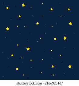 night sky with stars and moon. paper art style. Dreamy background with moon stars and clouds, abstract fantasy background. Half moon, stars and clouds on the dark night sky background.