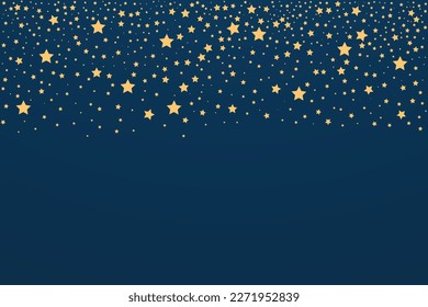 night sky with stars and moon. paper art style. Dreamy background with moon stars and clouds, abstract fantasy background. Half moon, stars and clouds on the dark night sky background.