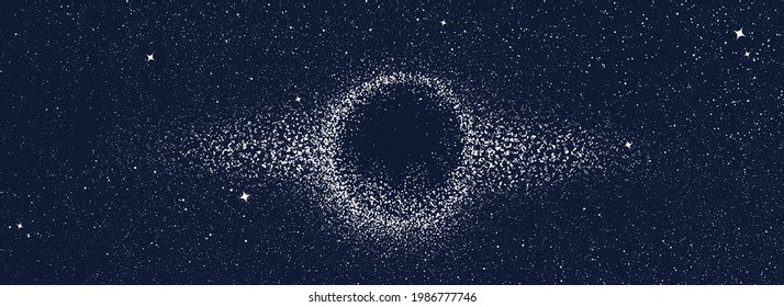 Night sky with stars and moon pattern. Surreal universe background. Abstract cosmos imagination. Surreal starry night sky. Universe stars background. Astronomical objects. Abstract planet. Vector