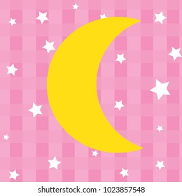 Night sky with stars, moons