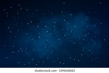 Night sky with stars and nebula