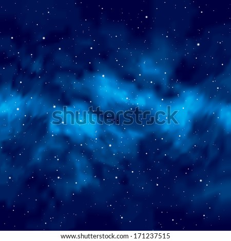 Night sky with stars. Vector.