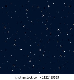 Night Sky with stars, vector background