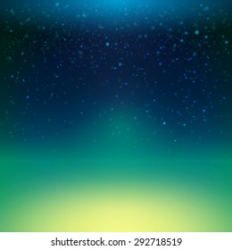 Night sky with stars, vector background. Abstract decorative tape. Party design element.