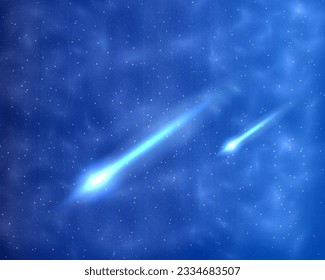 Night sky with stars. Vector illustration. Vector of starry night sky with sparkling star light magic divine sky. Illustration of starry sky with colorful stars, EPS 10