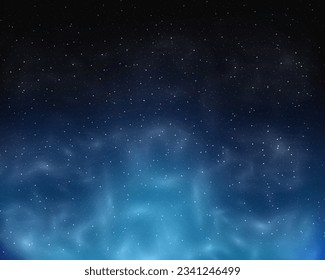 Night sky with stars. Vector illustration. Vector of starry night sky with sparkling star light magic divine sky. Illustration of starry sky with colorful stars, EPS 10 contains transparency.