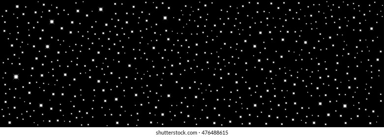 Night sky with stars. Vector image