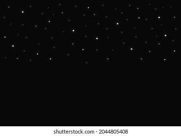 Night sky with Stars.Vector stars on dark black background.Vector illustration.