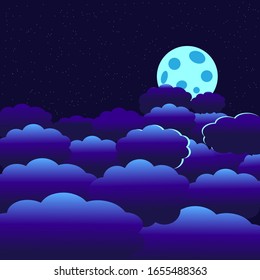 night sky vector background image