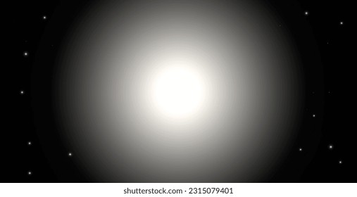 Night sky vector background with moonlight and stars