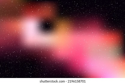 Night sky vector background with stars,  galaxies and star cluster